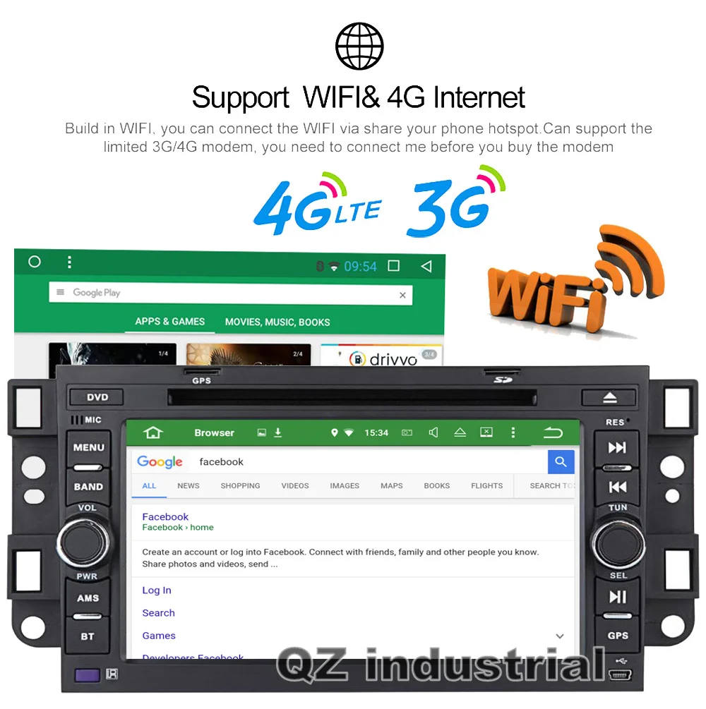 Sale QZ industrial HD 7" Android 8.1 for Chevrolet epica aveo capativa tosca Car DVD player Navi GPS 3G 4G WIFI Radio RDS BT SWC Map 9