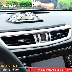 ANTEKE авто спереди A/C vent рамка Чехол Крышка-наклейка для салона Аксессуары для Nissan X-Trail T32