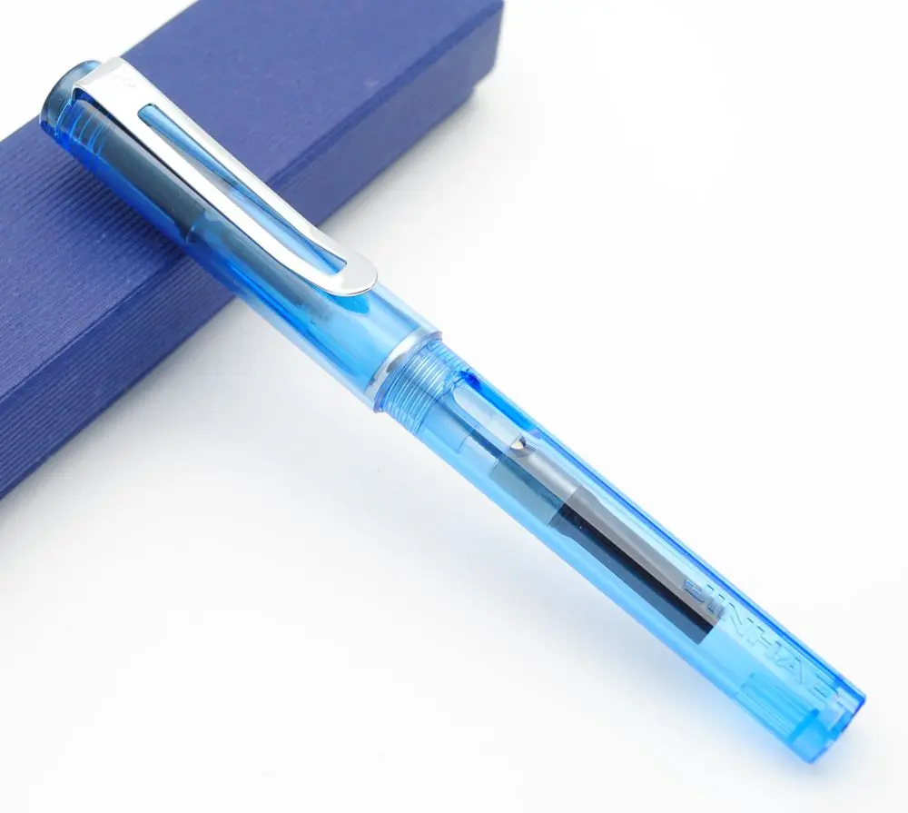 JINHAO 599 авторучка M Nib Совершенно новая - Цвет: Translucent Blue