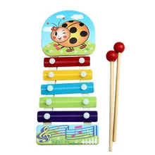 Детские музыкальные игрушки, божья коровка, развитие, деревянный игрушечный музыкальный инструмент, 13-24 месяцев