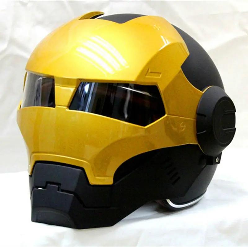 black and gold motocross helmet