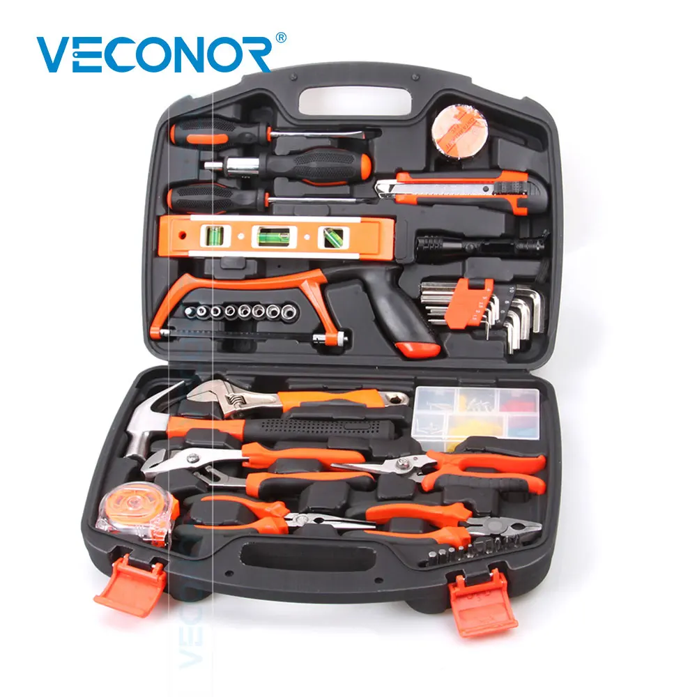 106pcs Hand Tool Set Kit Household Tool Kit Saw Screwdriver Hammer Tape
