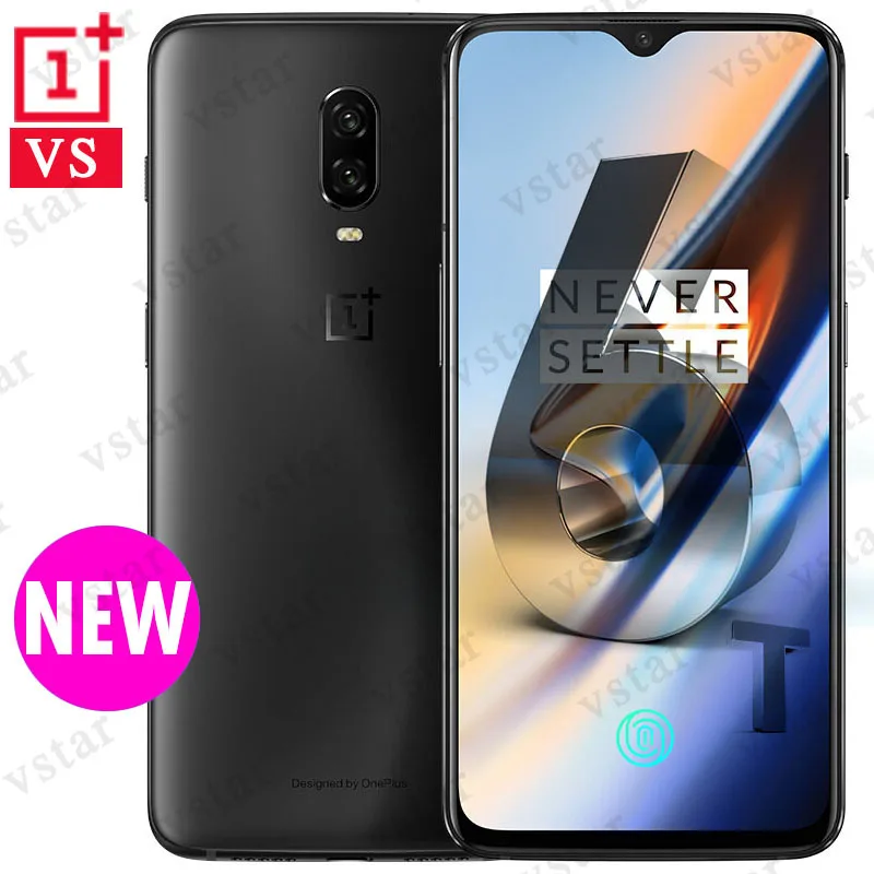 

Global Firmware Oneplus 6T 8GB 128GB Mobile Phone 6.41 inch AMOLED Screen Snapdragon 845 Octa Core Android 9.0 Fingerprint NFC