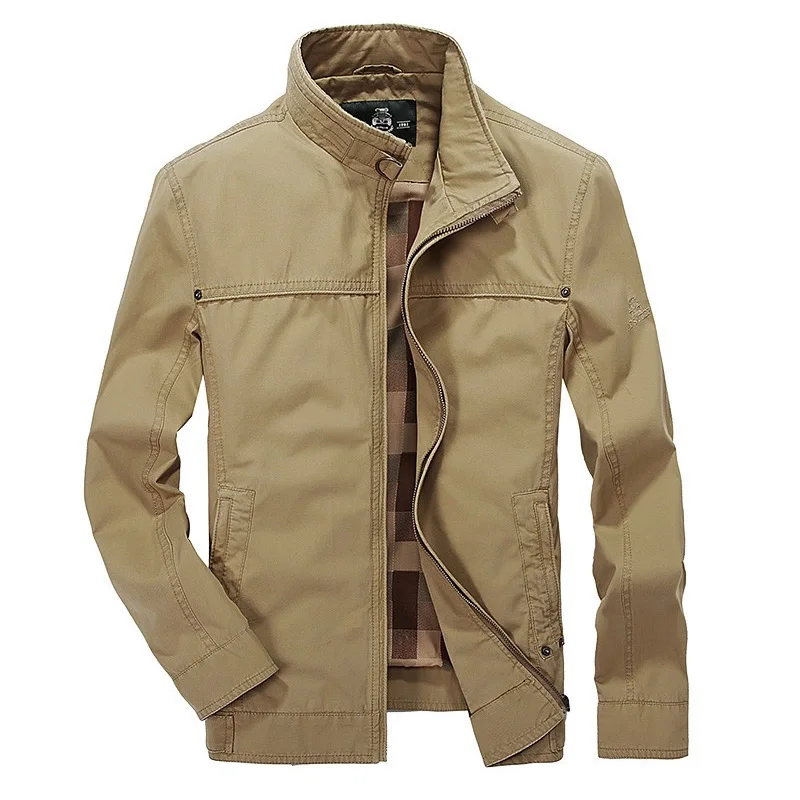 Новая AFS JEEP Повседневная куртка хорошее качество хлопок бизнес Стенд воротник свободный весна осень военная куртка пальто casaco