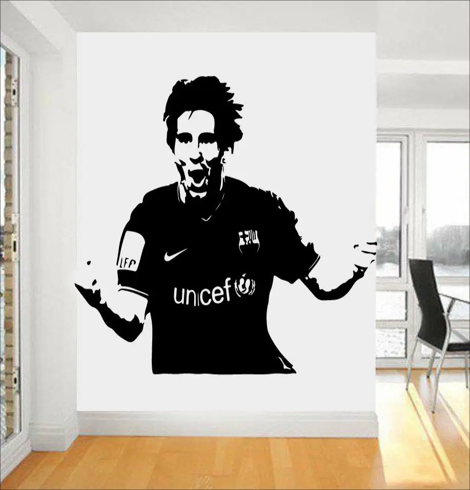 Football Player Sticker Sports Soccer Decal Posters Vinyl Wall Decals Pegatina Quadro Parede Decor Mural Football Sticker