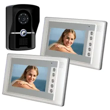 FreeShip Casa 7 Pulgadas 700TVL Puerta Monitor de Video Teléfono de La Puerta de Intercomunicación Casa de Cámaras de Seguridad A Prueba de agua Una O Dos de Vídeo Portero Automático