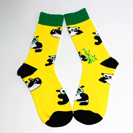 Новинка года; мужские длинные хлопковые носки в стиле хип-хоп забавные носки с изображением космоса, панды, самолета, Джокера, кофе, космонавта для бойфренда - Цвет: 1