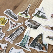 Vintage Travel Around The World Sticky Notes Planner Accessories Tool Sticky Sticker Message Notes Scratch pad