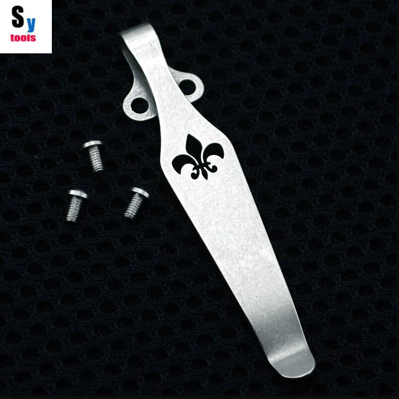 

New anchor design Knife button pocket clip Material TC4 Titanium alloy Knife Clip belt flashlight K sheath sy tools