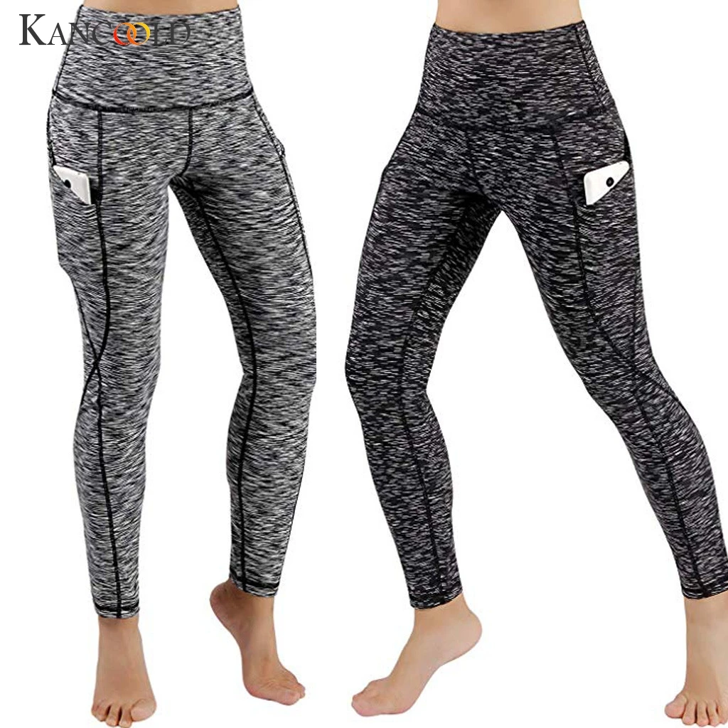 

KANCOOLD Pants Leggings Women Workout Out Pocket Leggings Pants Fitness Sports Gym Running Athletic fashion pants woman 2019JAN2