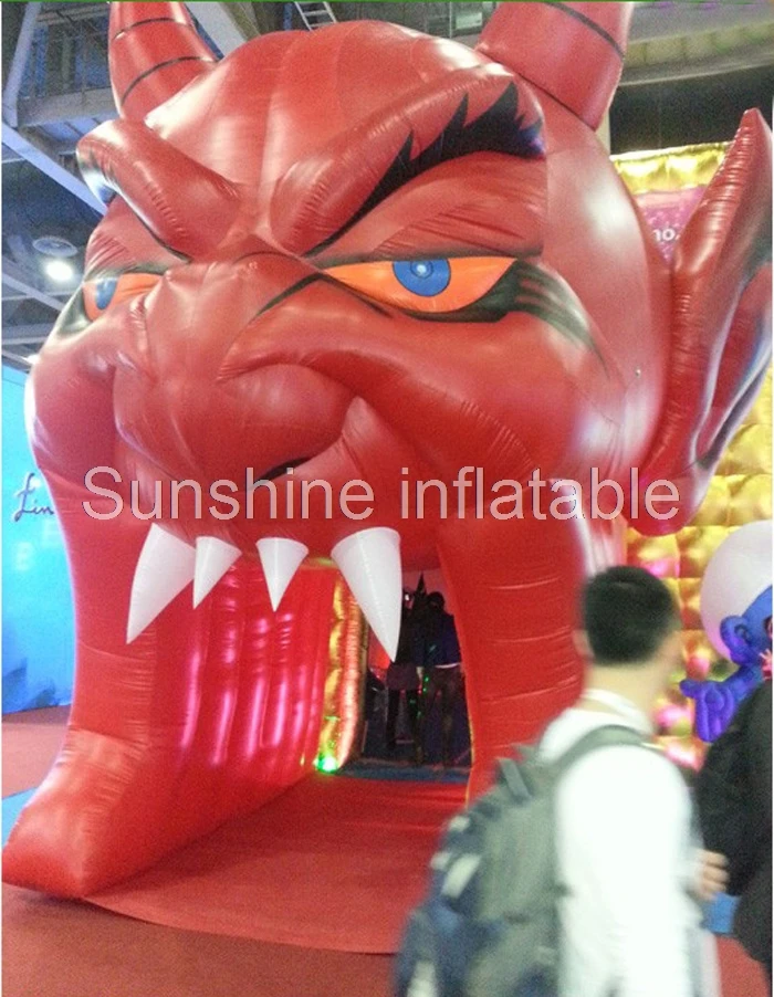 

Most popular 4m giant red inflatable devil arch tunnel tent for event decoration