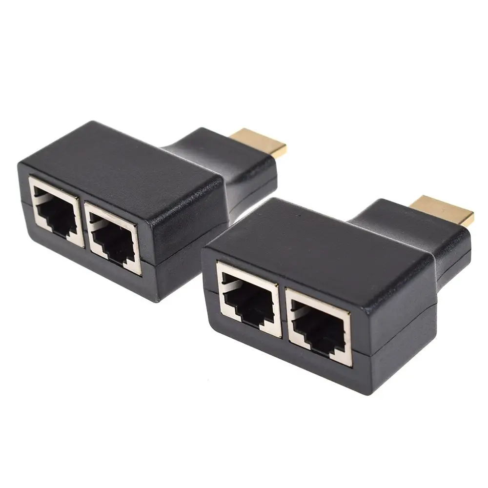 1 пара HDMI двойной RJ45 CAT5E CAT6 UTP LAN Ethernet удлинитель Ретранслятор адаптер 1080P для HDTV HDPC