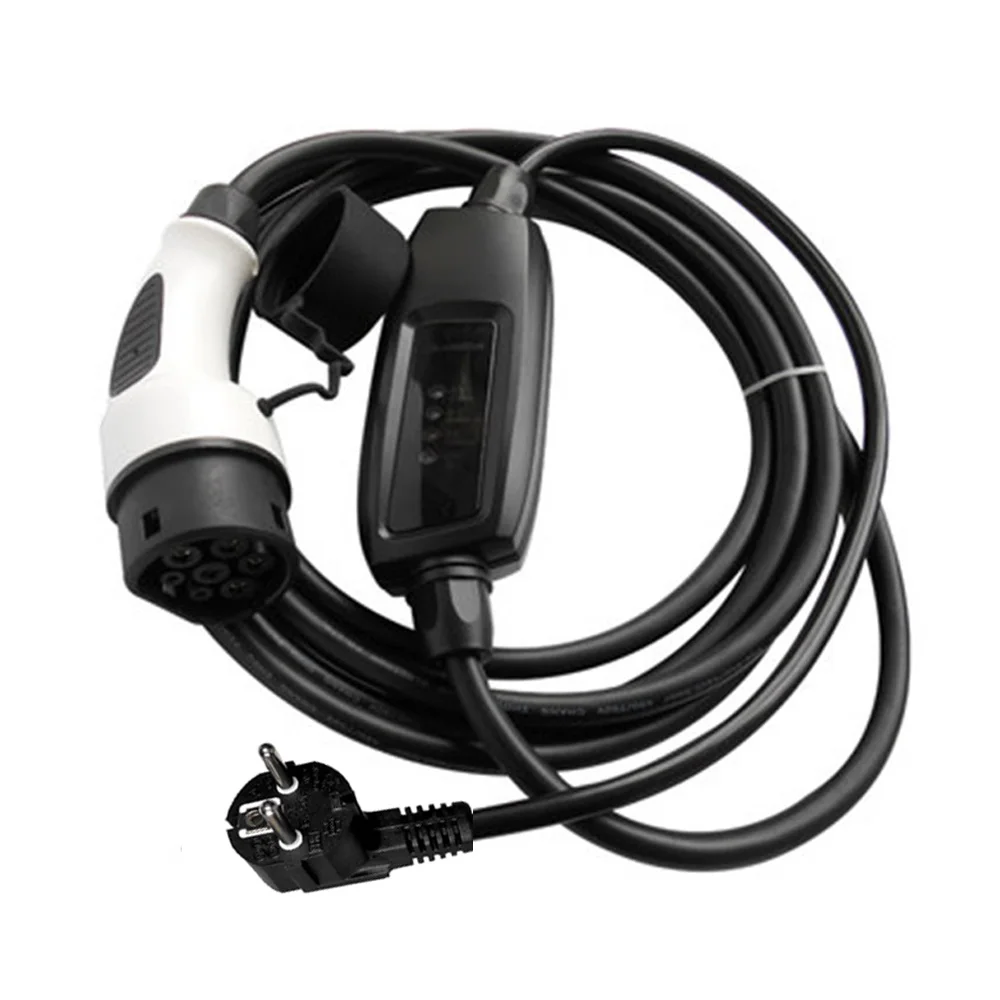 10 м 16A EVSE EV зарядное устройство тип 2 IEC62196 автомобильное с европейской вилкой