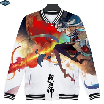 

2018 Onmyoji 3D Men's Baseball Jackets Women/Men Couple's Kpop Onmyoji Hip Hop Style Autumn Fashion Jackets New