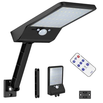 

48 LED 3 Mode Solar Light Waterproof PIR Motion Sensor Wall Lamp For Outdoor Rotable Pole Garden Lightg remote y