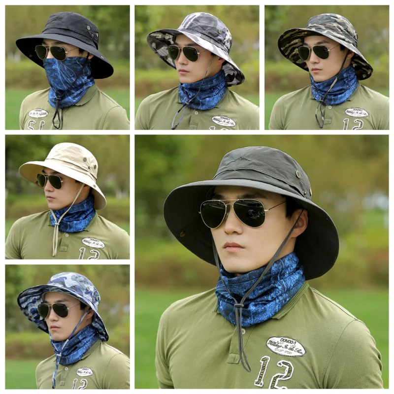 Солнцезащитная шляпа с защитой от ультрафиолета, рыболовная Кепка, мужская и женская летняя шляпа для рыбалки, пешего туризма, широкополая шляпа с защитой от воздействия УФ-излучения