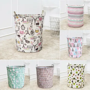 

Folding laundry baskets clothes Storage Waterproof Canvas Sheets Laundry Organizer Holder Pouch Household #3n15 @Y