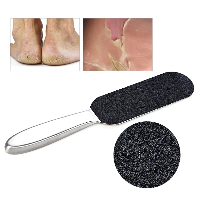 

Double Sided Foot Rasp Foot Care File Calluses Remover Pedicure Stainless Steel Handle +10Pcs Replacement Pads Sand Paper P40