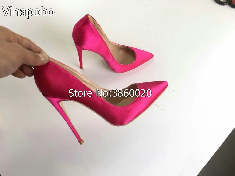 US $34.99 40% OFF|Top Quality Woman Hot Pink High Heel Slip on Wedding Shoes Pointed Toe Satin Bride Bridesmaid Evening Party stilettos Heel Pump in US $34.99 40% OFF|Top Quality Woman Hot Pink High Heel Slip on Wedding Shoes Pointed Toe Satin Bride Bridesmaid Evening Party stilettos Heel Pump in