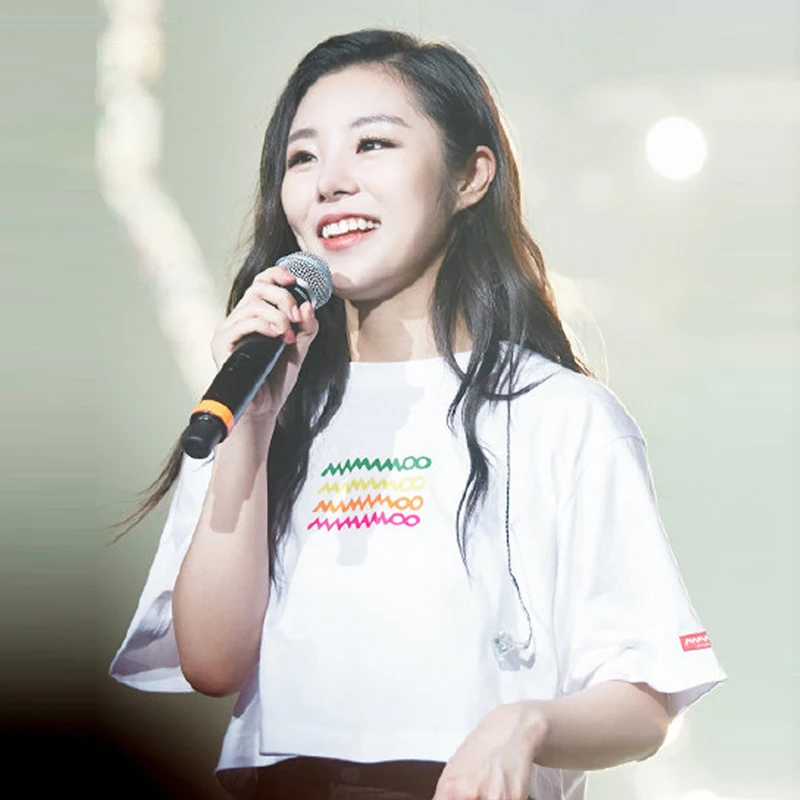 KPOP Корейская мода Mamamoo Moo альбом плавистый хлопок Футболка K POP футболки
