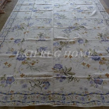 9'x12' шерстяной ковер ручной работы, ковер с рукодельной нитью, новозеландская шерсть, голубой цвет