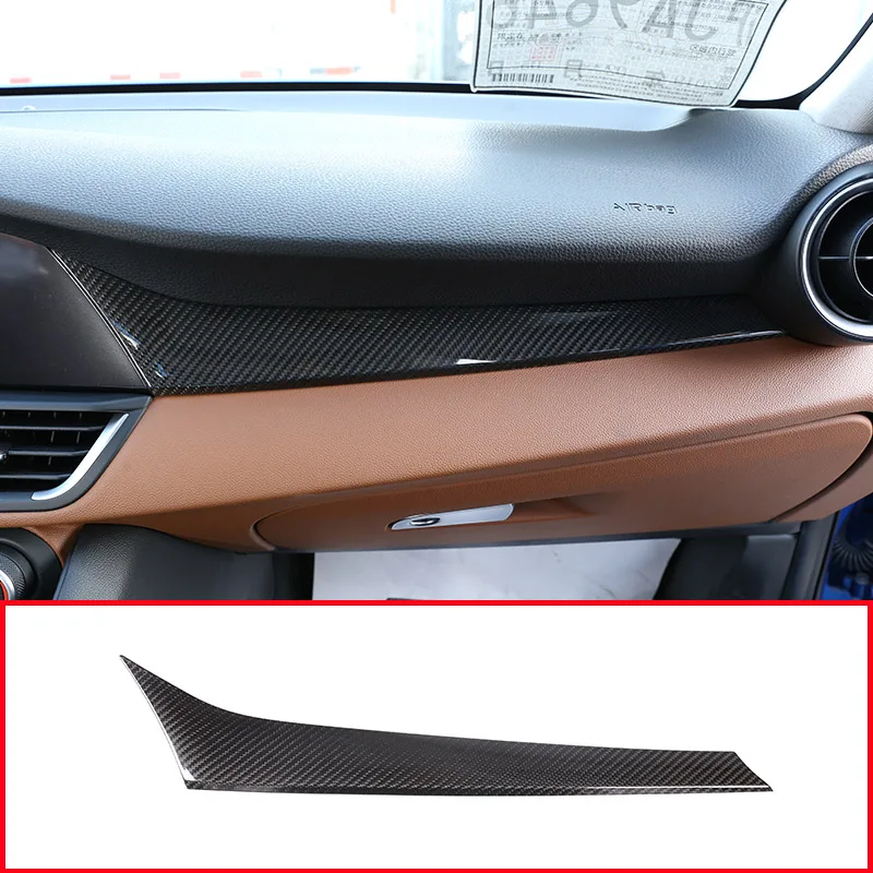 Настоящая углеродного волокна автомобиля пассажирская декоративная панель накладка для Alfa Romeo Giulia- авто аксессуары