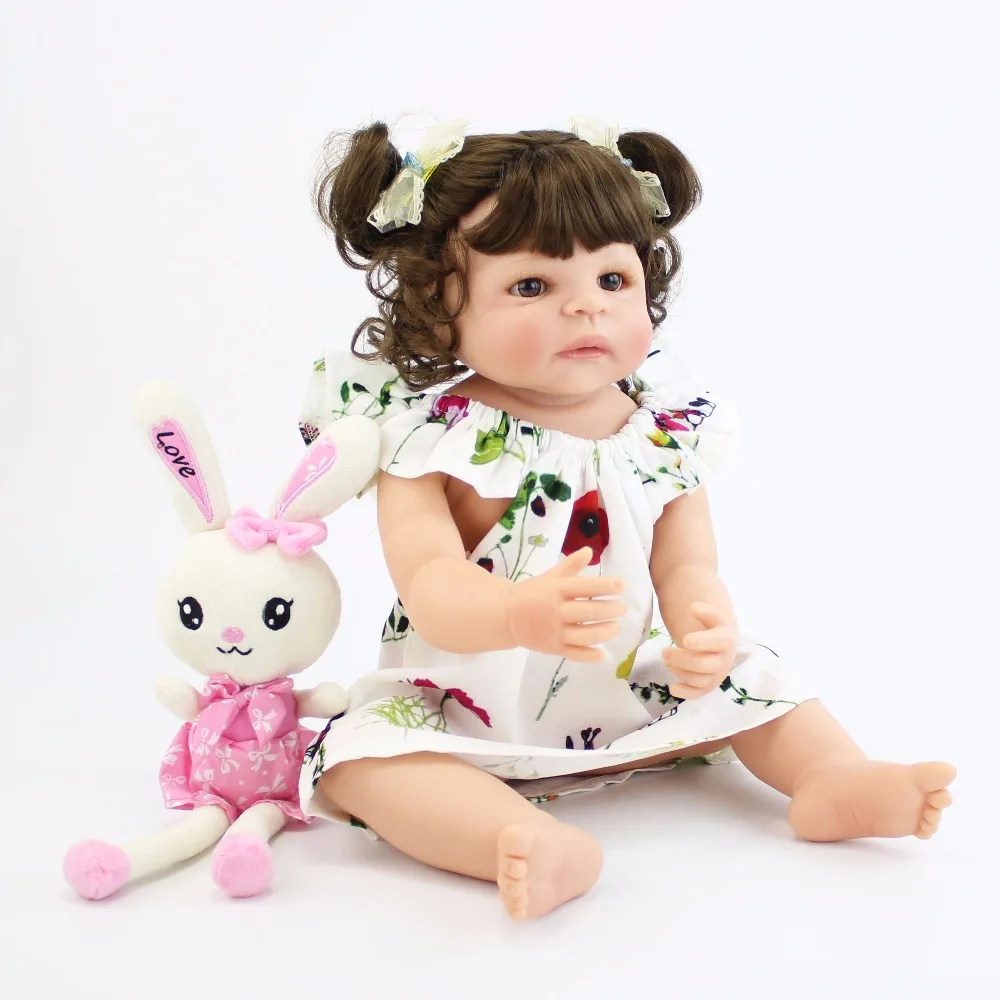NPK 57cm Reborn Beb/é de Cuerpo Entero de Silicona de Vinilo Babbo Hecho a Mano Cuerpo de la ni/ña de la mu/ñeca Rebote m/ás Popular Preferido Regalo de cumplea/ños de Juguete Regalo Exquisito