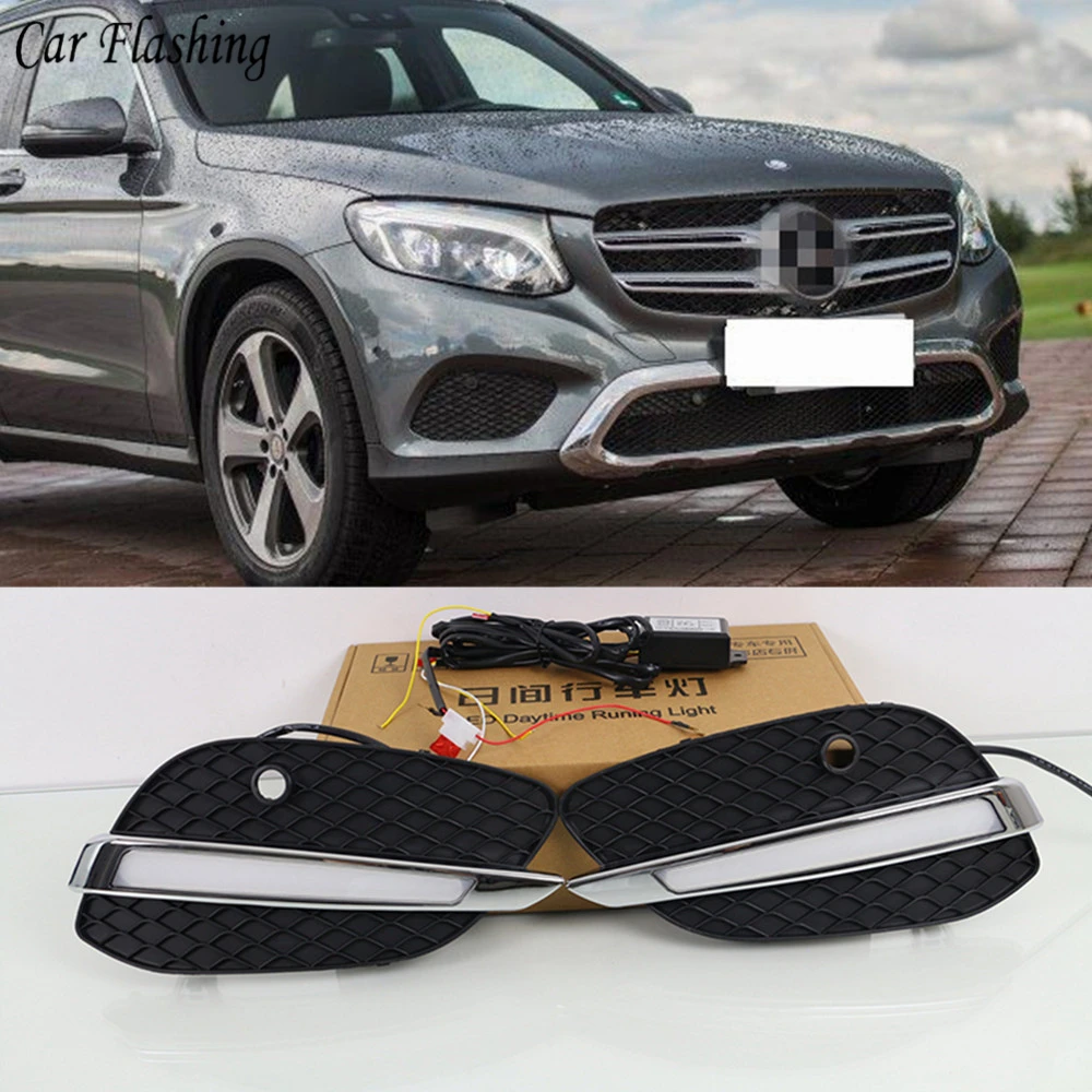 Автомобильная проблесковая 1 Набор для Mercedes Benz GLC X205 2015 2016 Автомобильный