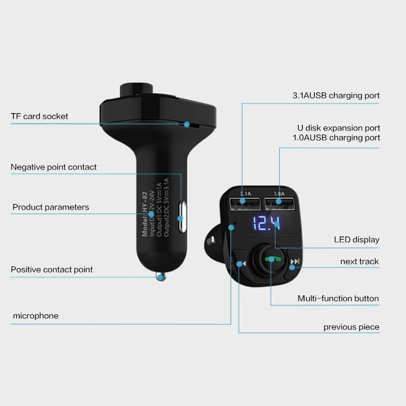 Супер fm-передатчик Aux модулятор Bluetooth Handsfree автомобильный комплект автомобильный аудио mp3-плеер с 4.1A Быстрая зарядка двойной зарядное устройство usb