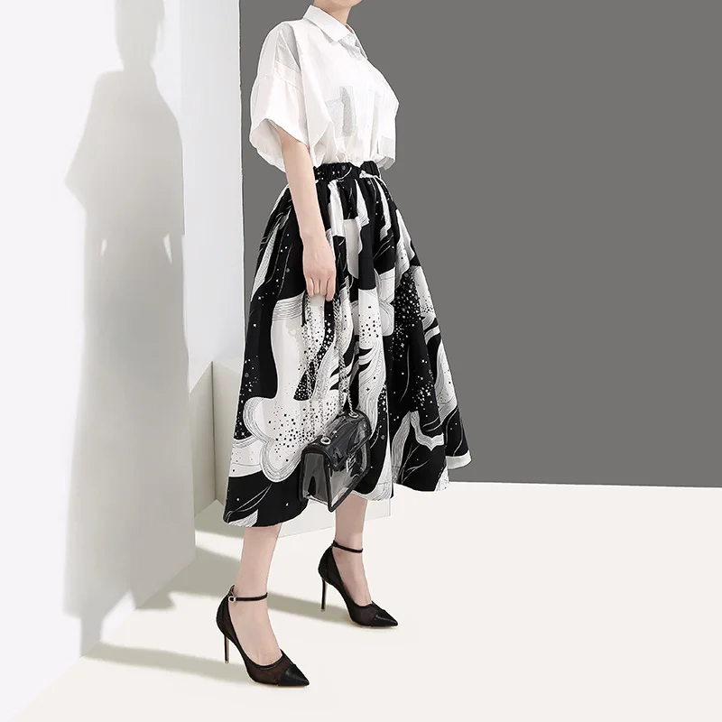 

PADEGAO 2019 Hot Streetwear Floral Chiffon Skirts Female Multiflora Fashion Spring Summer Sweet High Waist Casual A -line Skirt