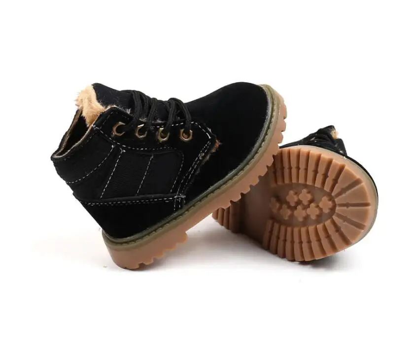 Plush children cotton snow boots-19