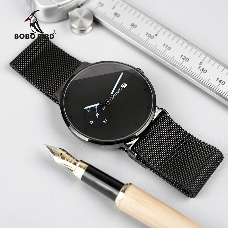 New Fashion Male Watch Men Quartz Analog Timepieces Women magnetic Strap Bule Small dial relogio masculino Thin BOBO BIRD