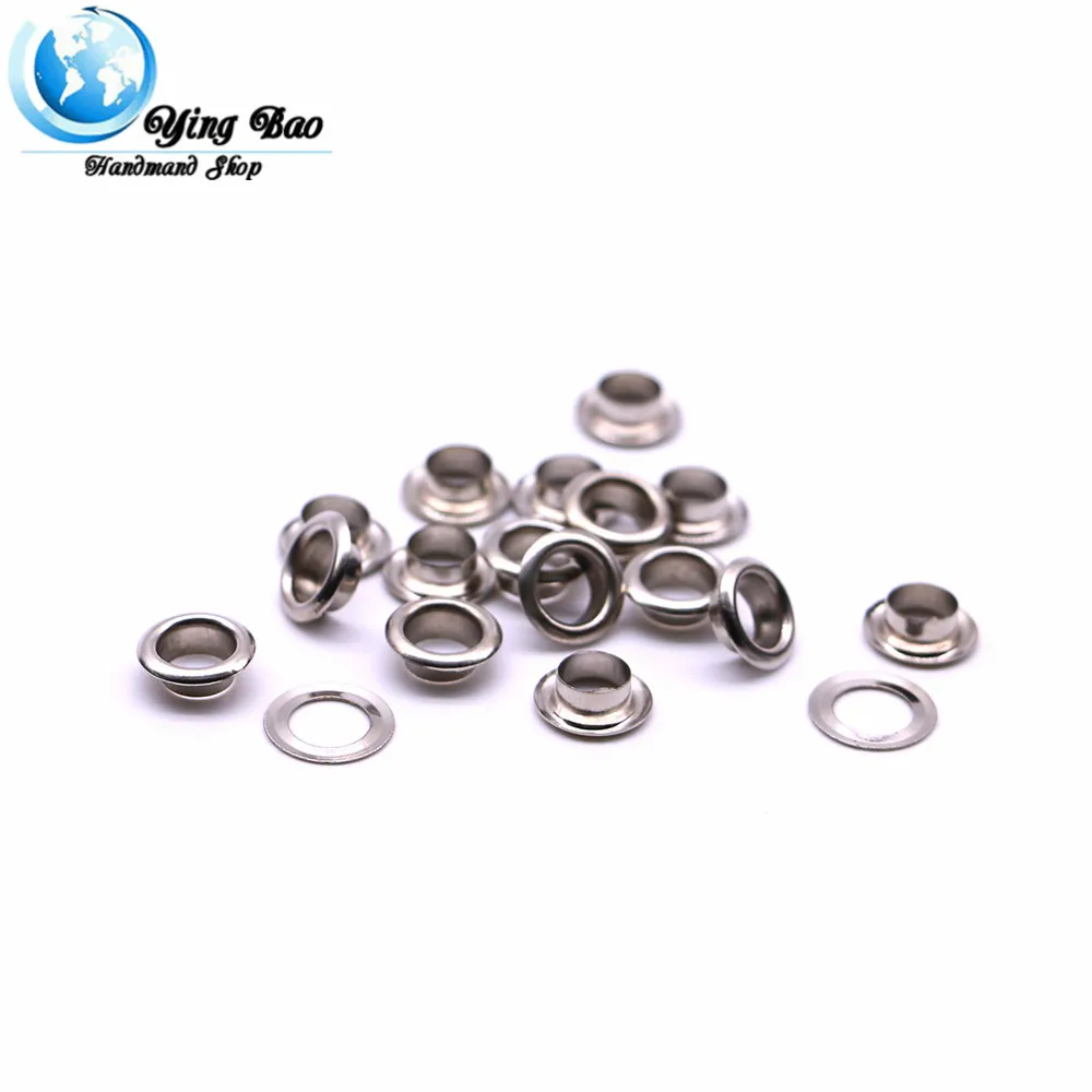 Special offer 100sets/pack(Outer diameter)9.5mm eyelets)5mm Wholesale price High quality silver eyelets for bags Q-06