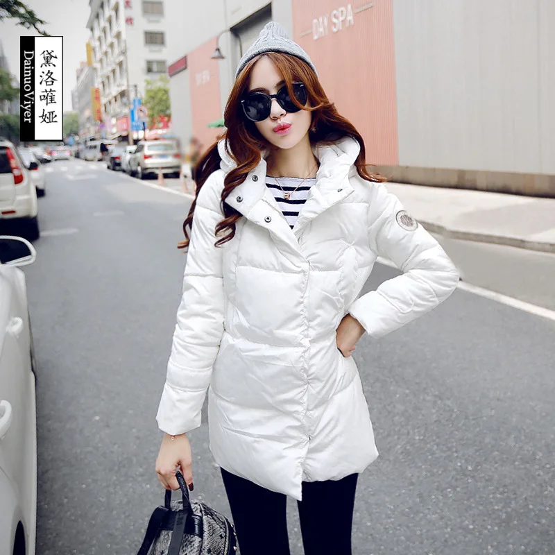 2016 winter font b jacket b font female duck Parkas Casual font b Jackets b font