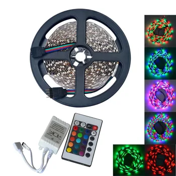

500CM 25W 300X3528 SMD RGB LED Strip Light W/ Remote Controller (DC 12V)