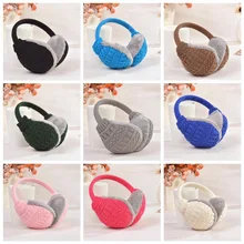 Зимняя крышка уха для женщин теплые вязаные наушники гетры для девочек плюшевые наушники теплые оголовье