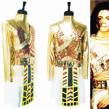 Impersonator Michael Jackson Costumes Outfit Jacket Stuff Egypt Pharaoh Do You Remember The Time Unique Dance Wigs