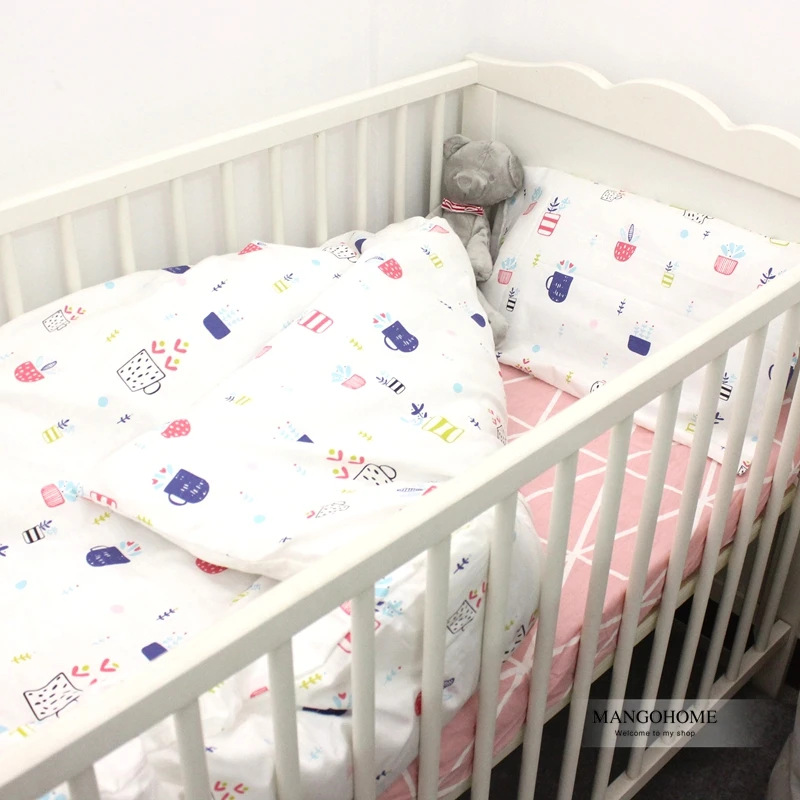 3pcs A Set Baby Bedding Set Included Duvet Cover Flat Sheet Pillowcase