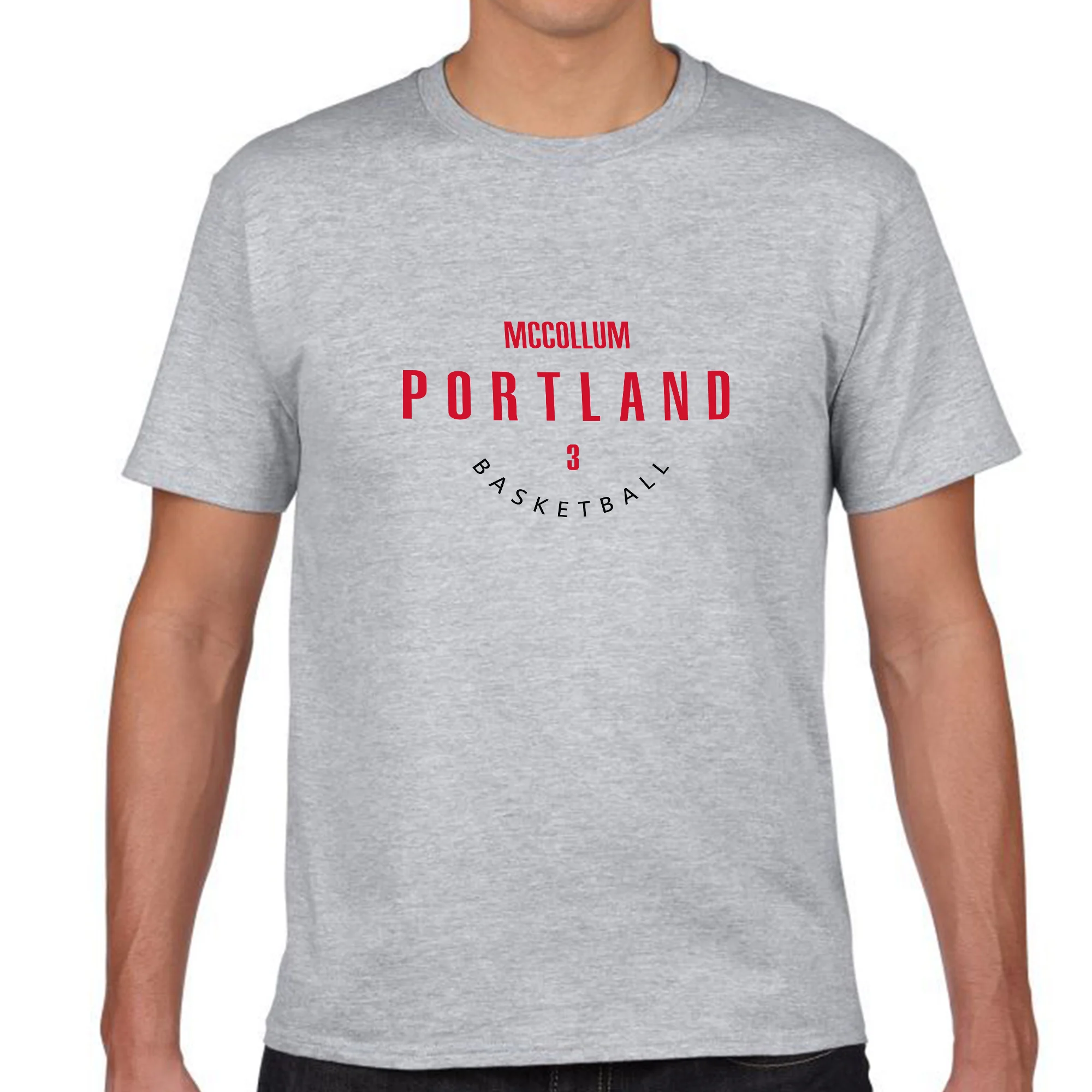 

Portland Trail Blazers Number 3 C.J. McCollum 2019 best selling New men's COTTON Short Shirt for Men Designer Casual tops