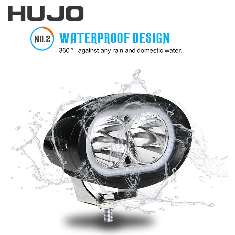 

BAOBAO Motorcycle LED Headlight 20W 5050 Beads Universal Spot White Blue Red Bicycle Off Road ATV Car Driving Fog Auxiliary Lamp
