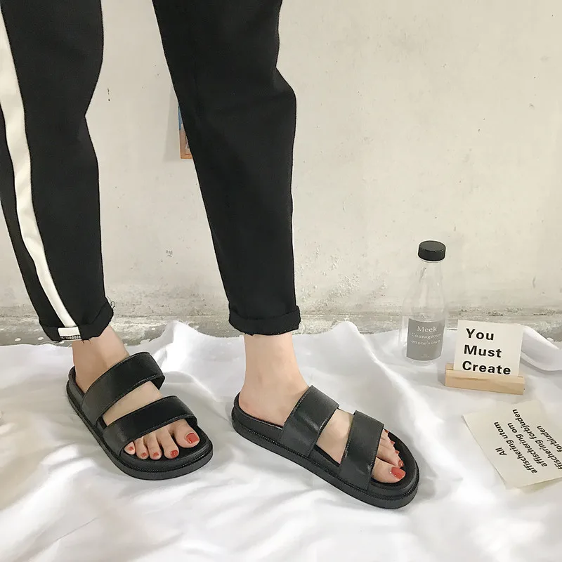 

Mazefeng 2018 Trend Summer Women Slippers Stripe Outdoor Beach Women Casual Slippers Ladies Simple Slides Vintage Antiskid Flats