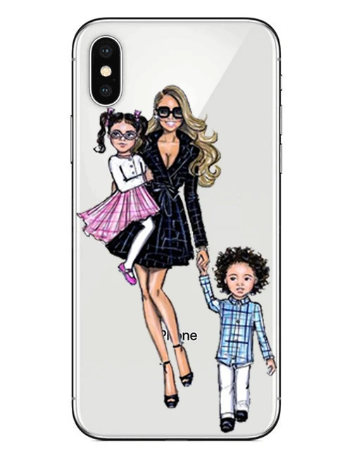Мягкий силиконовый чехол из ТПУ для телефона Super mom dear mommy baby iPhone 5 5s SE 6 6S Plus 7 7P 8 8P X XS