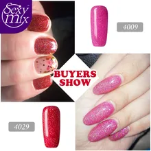 Sexy mix Glitter Neon Nail Gel for Nail Art Full Set UV Gel Kit Manicure Colorful Gel Lacquer Shiny Color Led Gel Nail Polish