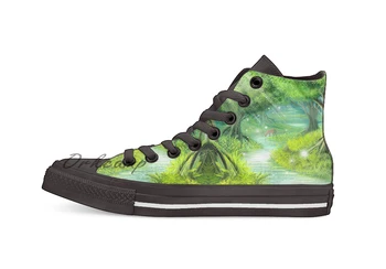 

Forest spirits Design breathable Casual High Top lace-up Canvas shoes sneakers