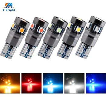 

YM E-Bright 4 PCS T10 3030 6 SMD LED Canbus Light Error FREE Auto Bulbs DC 12V 24V Car Lights White Yellow Ice Blue Nonpolarity