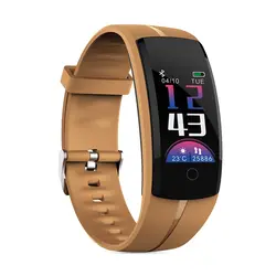 QS100 Смарт-часы модные Фитнес трекер Экран светодиодные часы Для мужчин монитор сердечного ритма крови Давление измерения часы с Шагомер