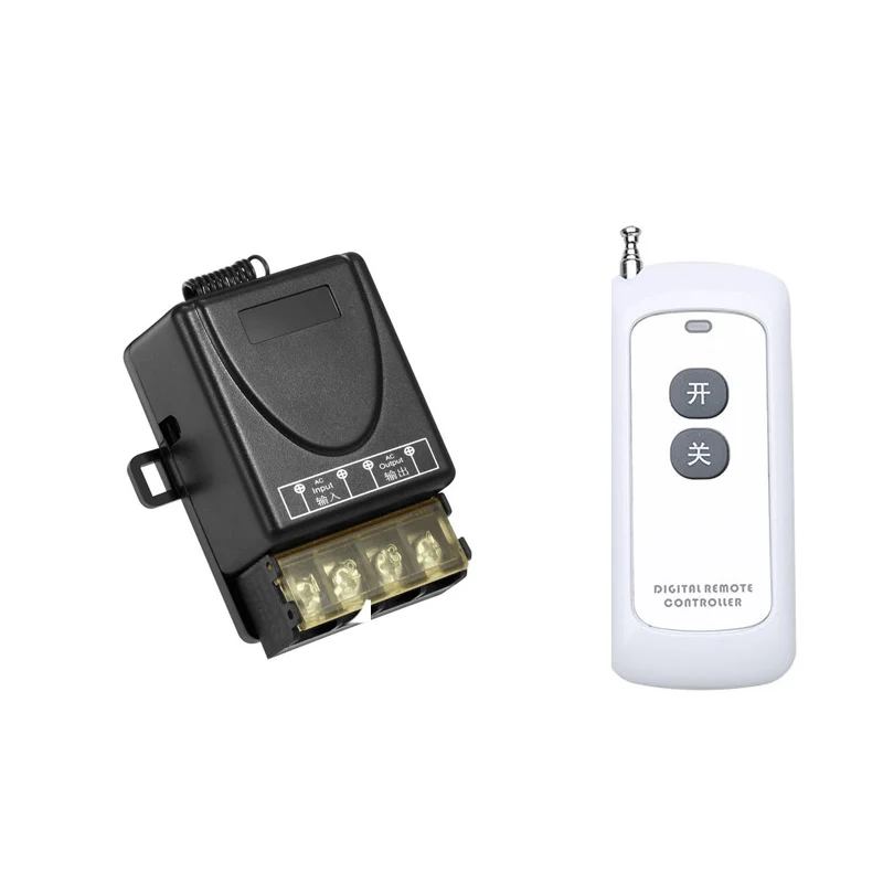 

AC 220v Wireless Remote Control RF Switch Receiver Transmitter 433MHZ 3000W 30A Relay lighting/Lamp LED/ water Pump Home Remote