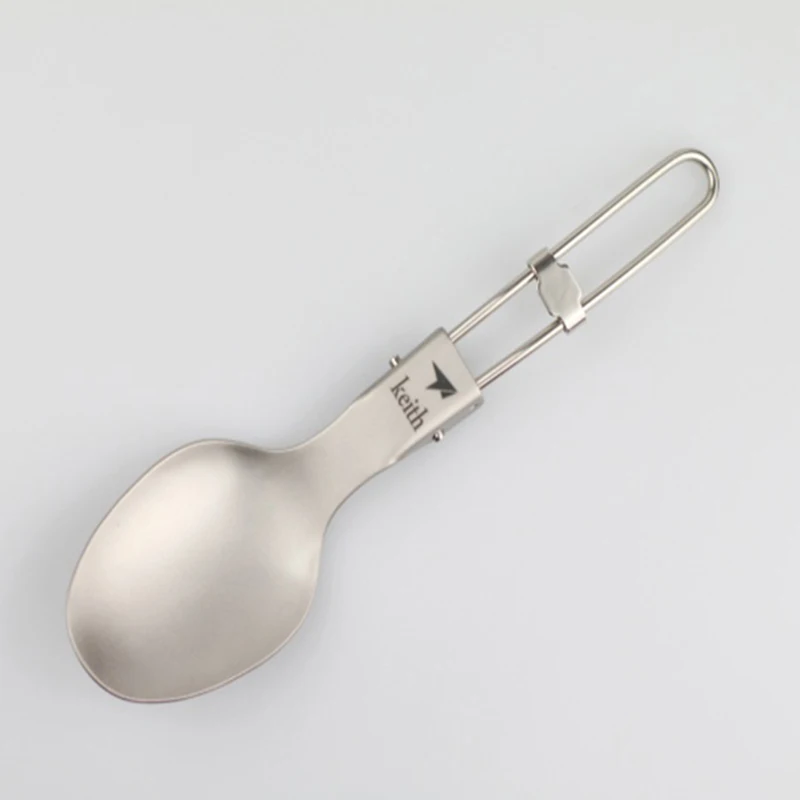 

Keith Titanium Foldable Spoon Outdoor Tableware Camping Cutlery Picnic Cookware Ultralight 20g Christmas Gift Ti5308