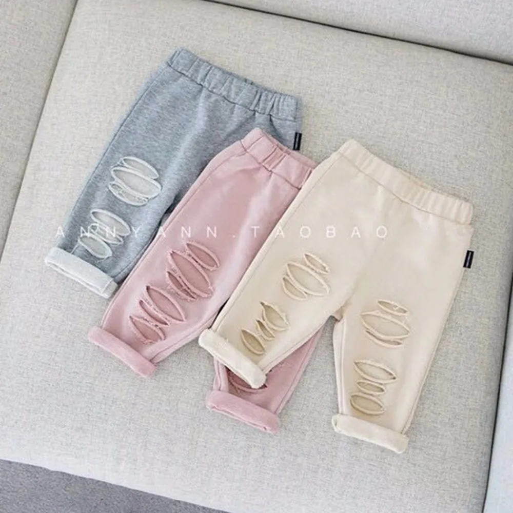 

Baby Pants 2018 Spring Summer Baby Clothing Fashion Babe Pants Broken Hole Baby Trousers Kid Wear Cotton Baby Girl Pants
