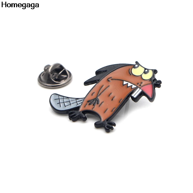 Homegaga Angry Beavers металлические цинковые эмалированные Булавки модные медали para рюкзак рубашка сумка броши значок для мужчин женщин D2024